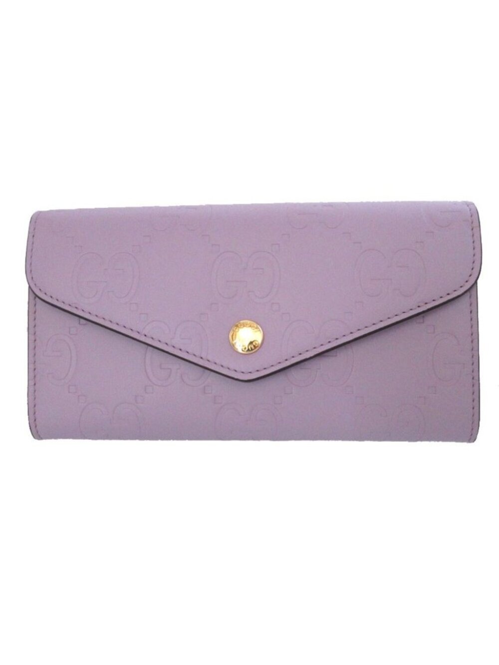 Gucci Jumbo GG Leather Lavender Purple Bifold Wallet